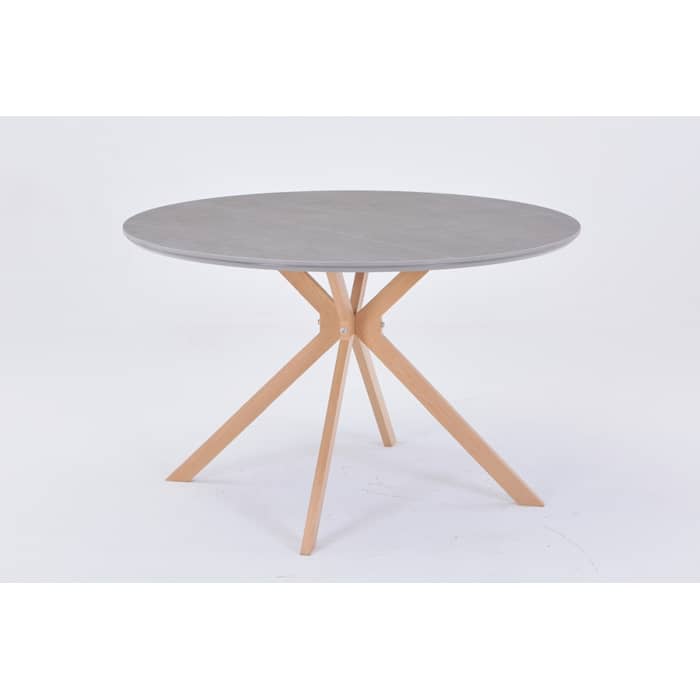 Venture Design Piazza spisebord i grå og natur Ø120 cm