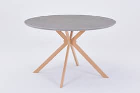 Venture Design Piazza spisebord i grå og natur Ø120 cm