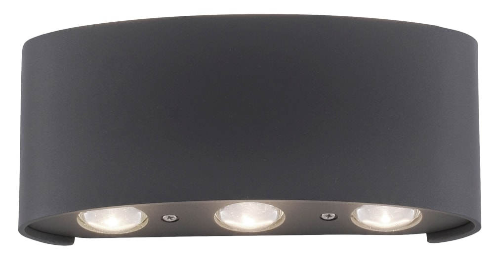 Paul Neuhaus Carlo LED væglampe i antracit IP54 6x0,8W