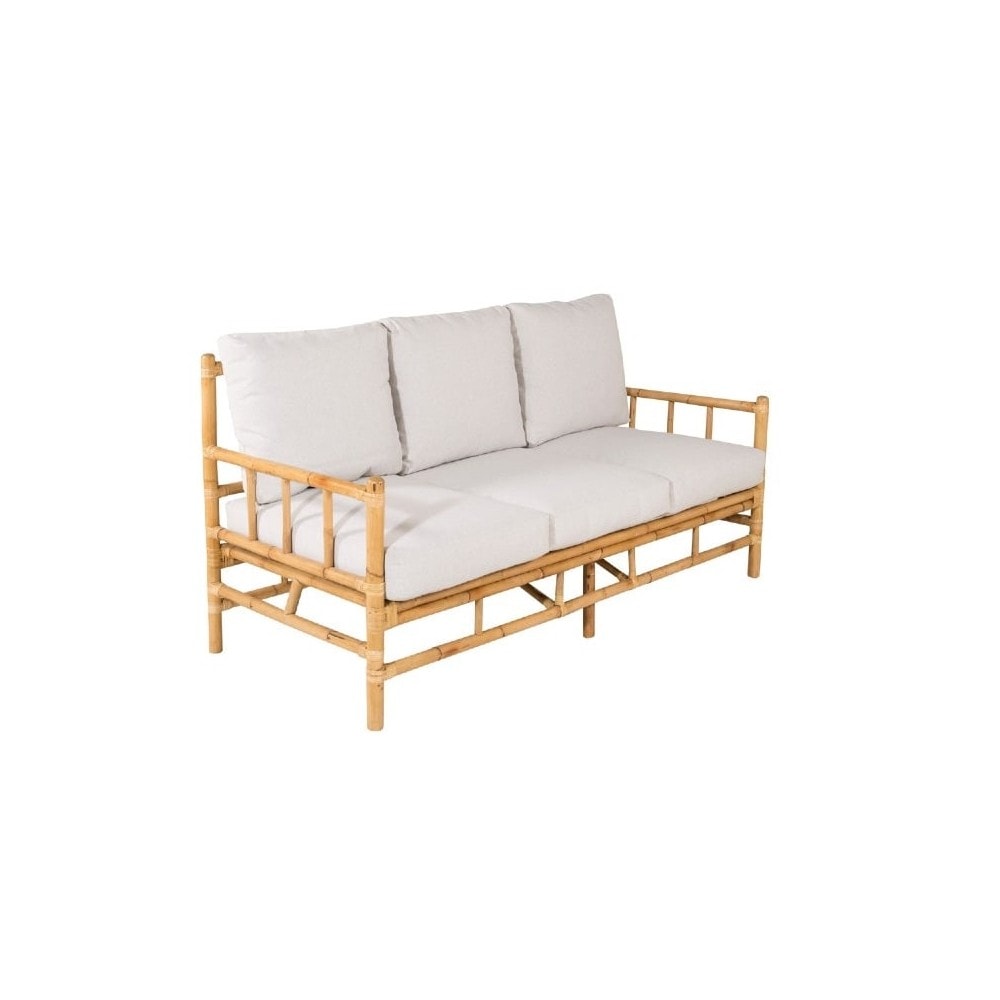 Venture Design Cane loungesofa i bambus med grå hynde