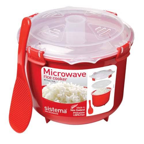 Sistema Microwave Rice Steamer riskoger med dampindsats 2,6 liter