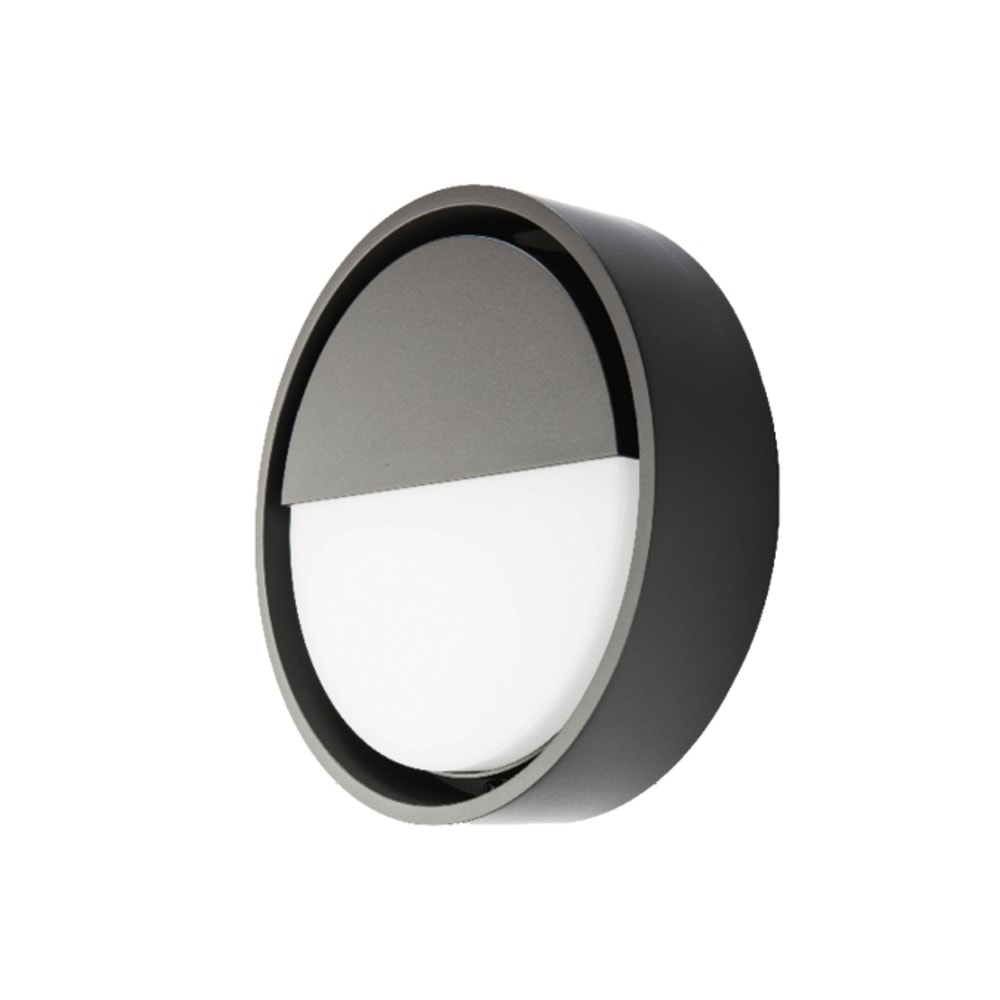 SG Frame Round Wall LED væglampe i grafit 7W 3000K IP66