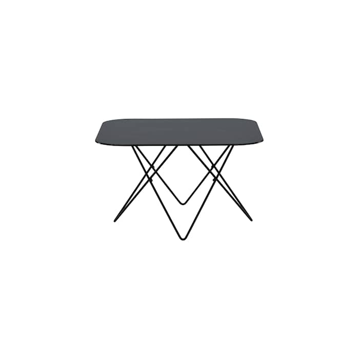 Venture Design Tristar sofabord i sort/sort marmor-look 80 x 80 x H50 cm