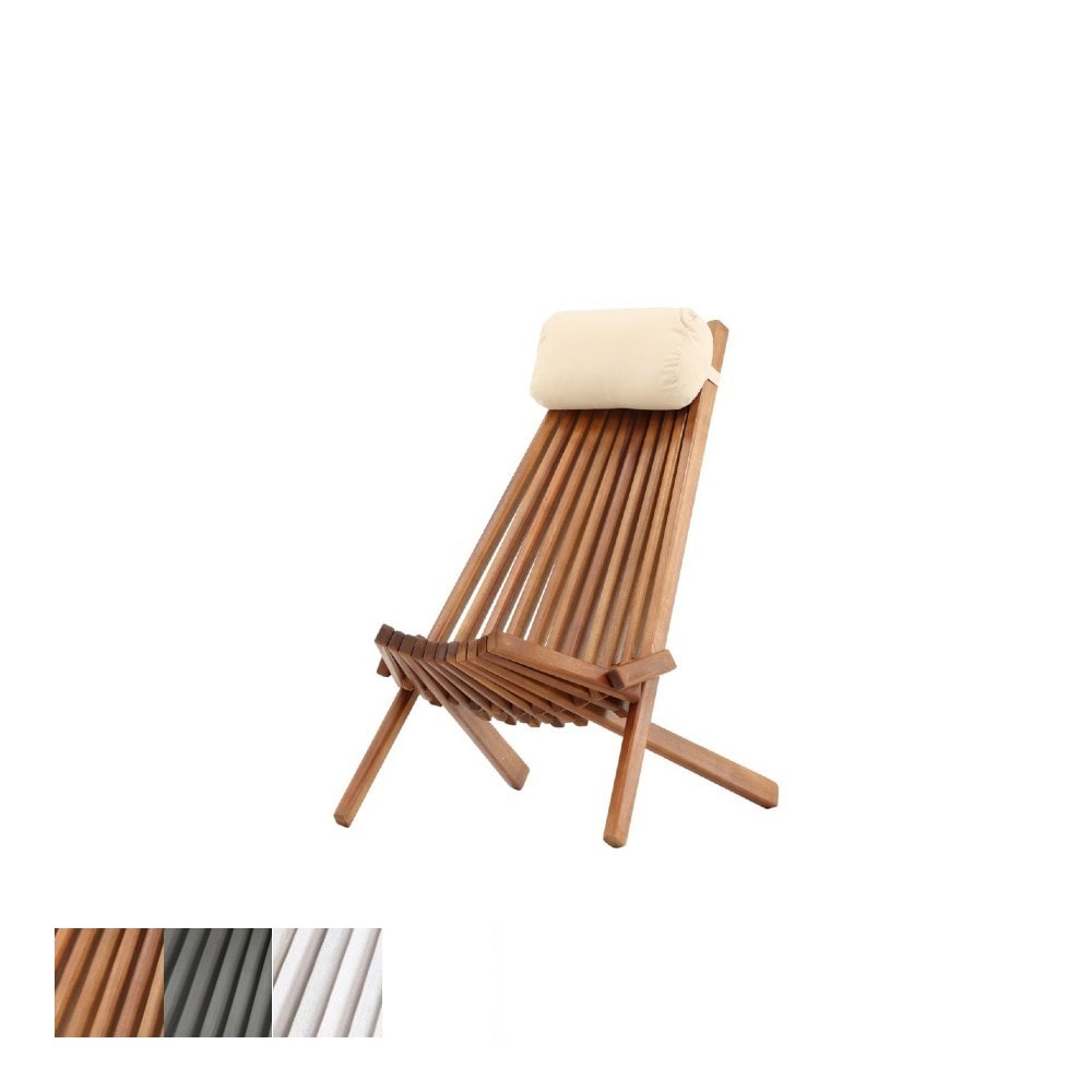 Venture Design Asta loungestol i hvid med nakkepude