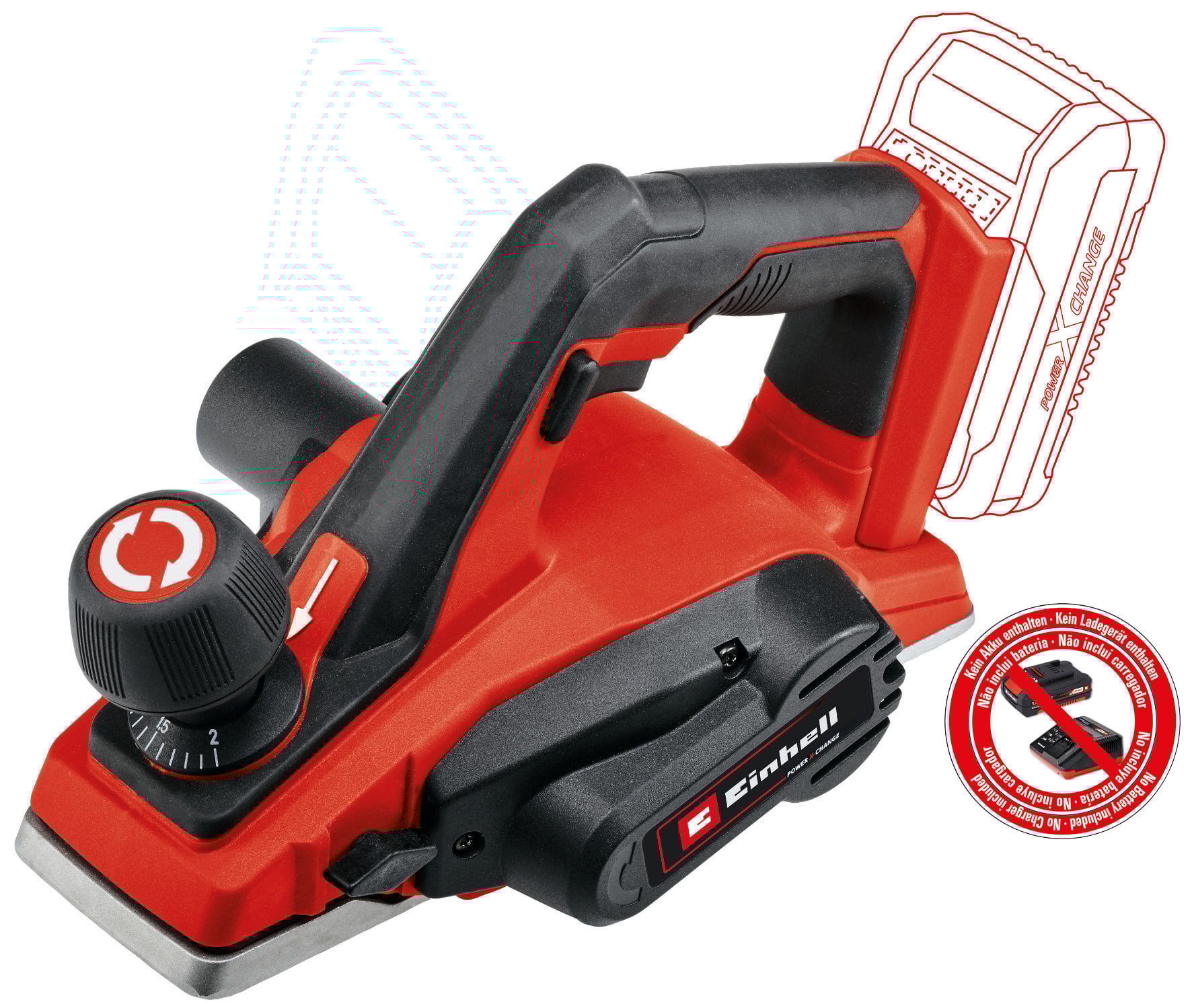 Einhell TE-PL 18/82 Li elhøvl maks. B82 mm / D2 mm 18V uden batteri og lader