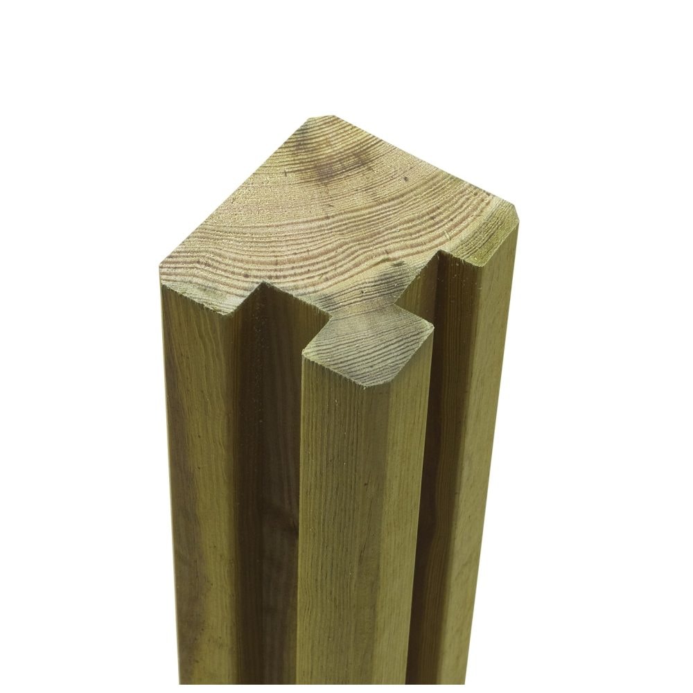 Plus hjørne profilstolpe med 2 spor trykimprægneret 9 x 9 x 188 cm 17717-1