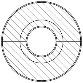 Moland rørroset til 18 mm rør i ubehandlet askudvendig diameter 49 mm