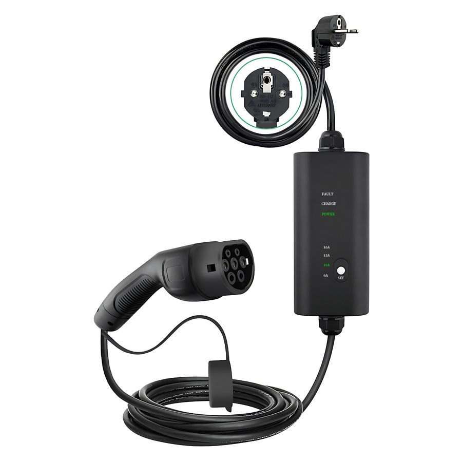 Choetech Type 2 Schuko ladekabel til elbil 3,5kW 6A-16A 5 meter