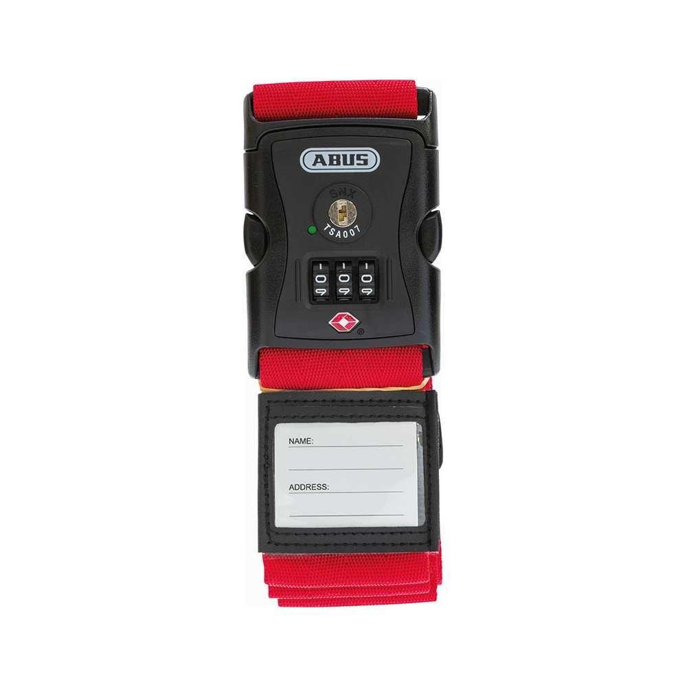 ABUS kuffertrem rød med kodelås og TSA