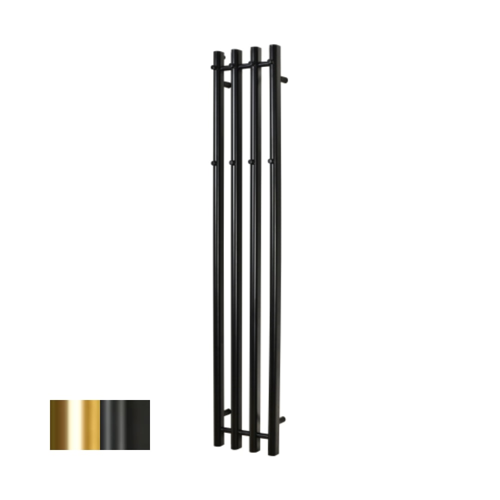 Kriss Vega håndklædetørrer matsort 1420 x 257 mm