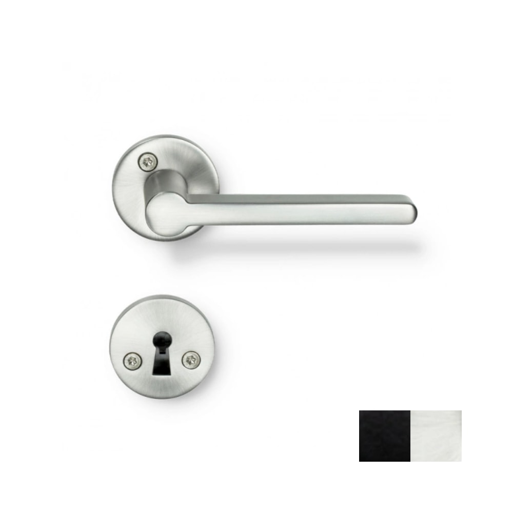 Beslag Design Monza dørgreb rustfri finish inkl. nøgleplade