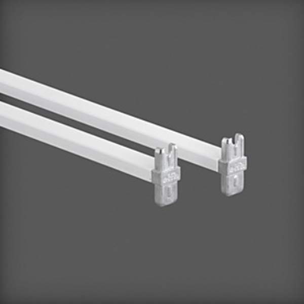 Elfa Standard tilbygningssæt 35 i hvid 350 mm Pakke med 2 stænger