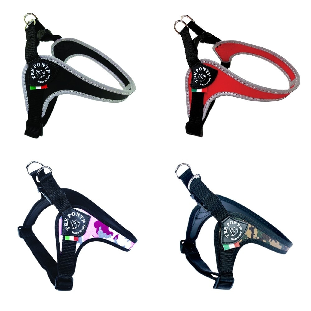 Tre Ponti Mini hundesele i sort med justering str. 2,5