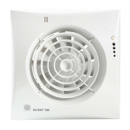 Thermex Silent 100 CHZ Visual badeværelsesventilator med udv. timer og hygrostat