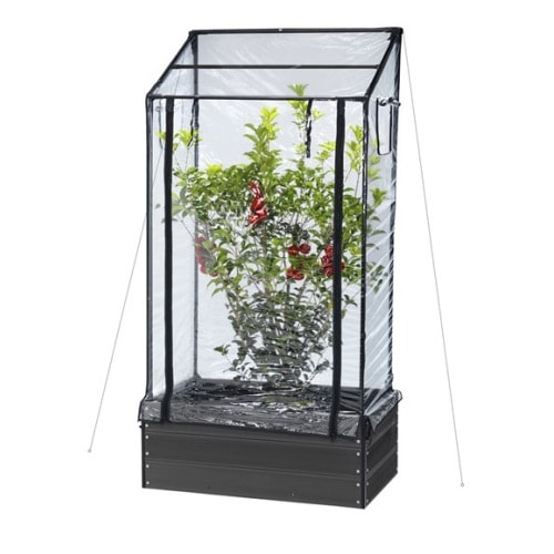 Hortus drivhus til højbed 87 x 47 x 130/150 cm