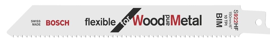 Bosch bajonetsavklinge S922HF BIM til træ 150 mm 5 stk.