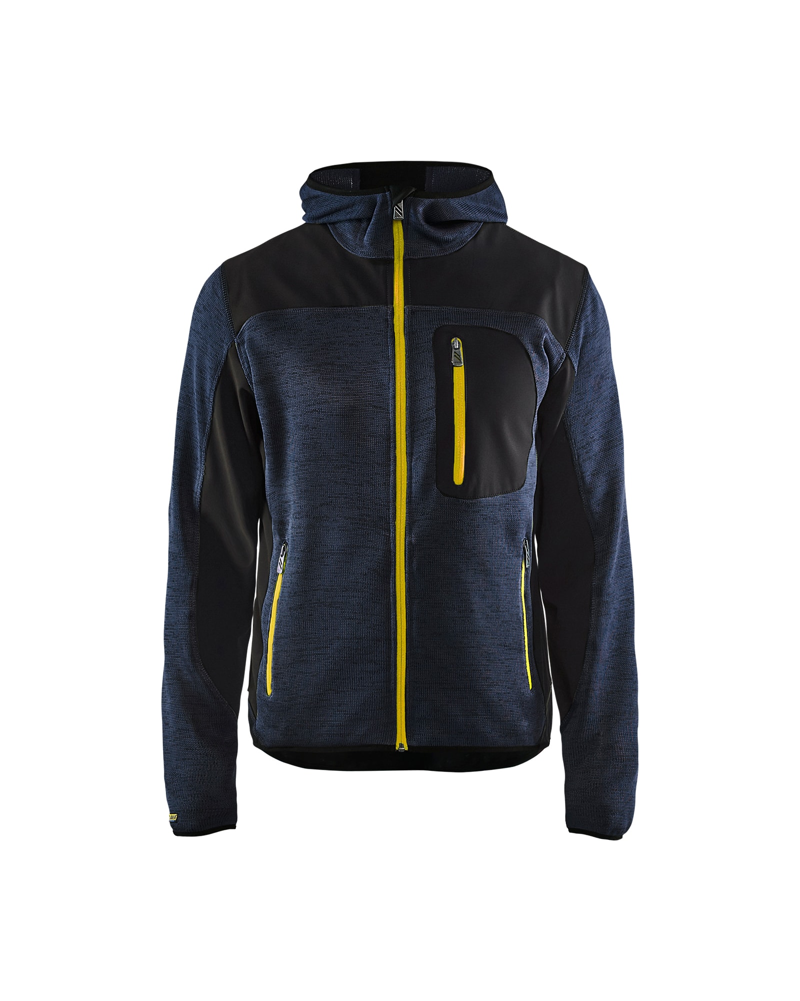 Blåkläder strikket jakke med softshell mørk marineblå/sort S