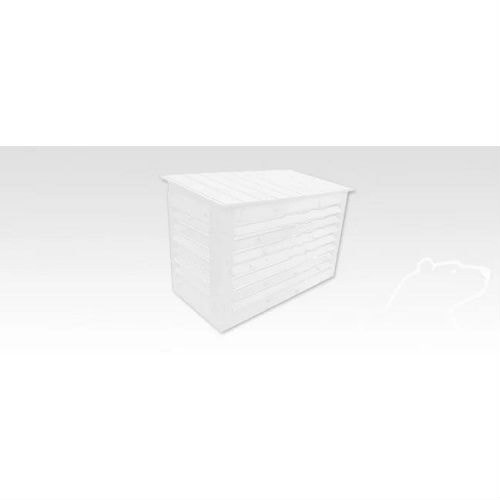 Varmepumpeafskærmning i hvidmalet træ