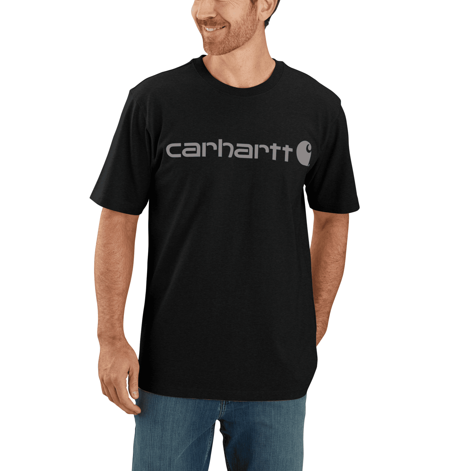 Carhartt Dearborn Relaxed Logo T-Shirt Men Black/Gray 2XL