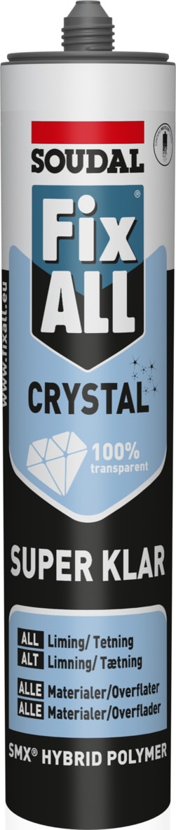 Soudal Fix ALL Crystal fugeklæber klar 290 ml