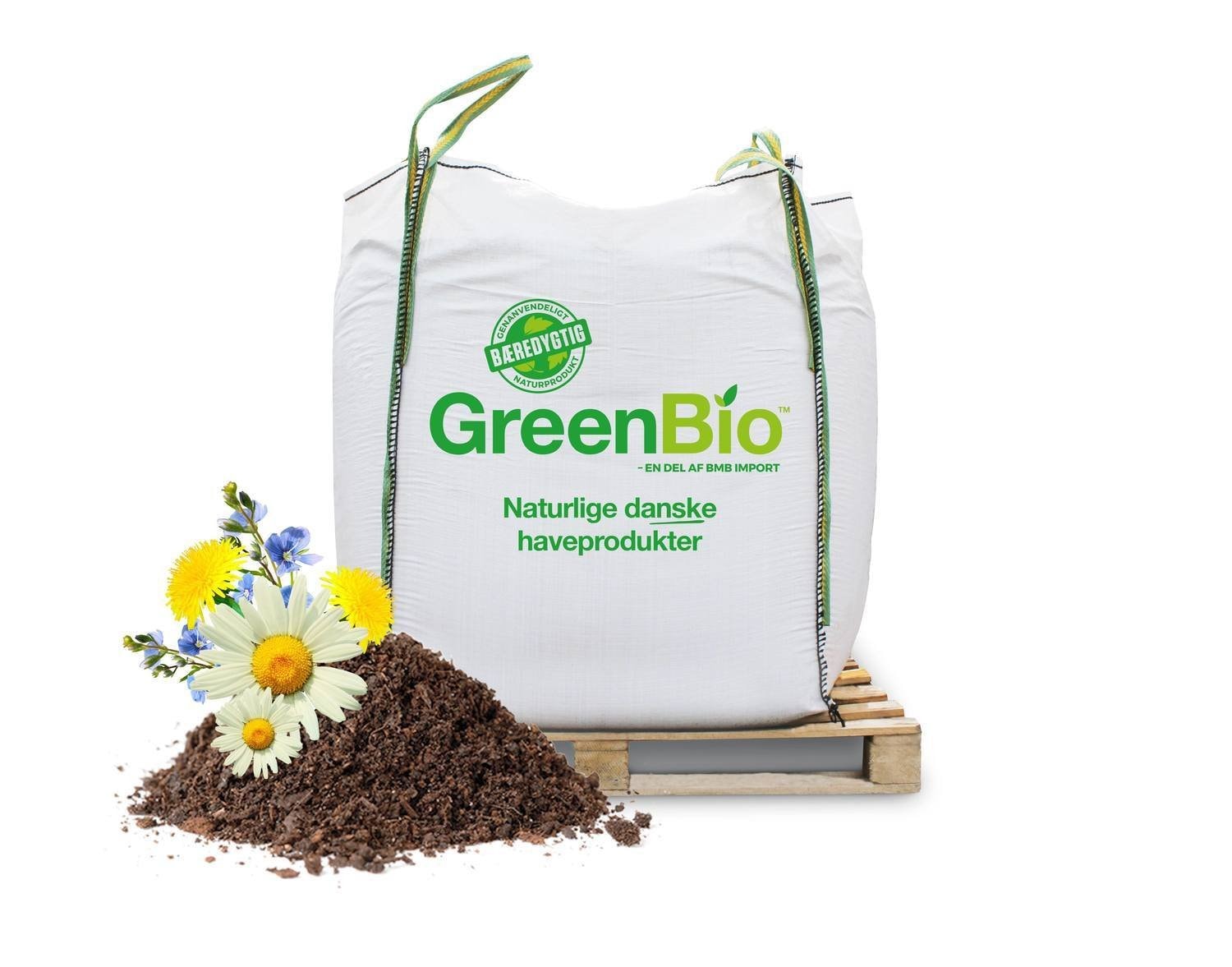 Greenbio blomsterblandingsjord 1000 liter