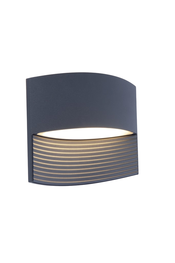 Lutec Lotus LED væglampe up/down i mørkegrå/klar 11W IP54