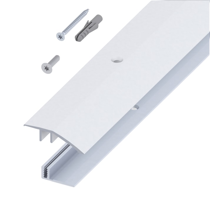 Alfer Optifloor parketovergang børstet sort 45 mm 1 meter