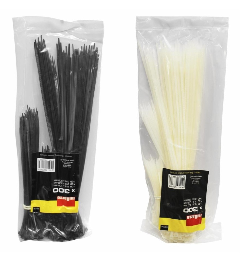 Millarco kabelstrips 300 stk.