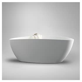 Westerbergs Ellipse 1600 fritstående badekar i hvid 157 cm