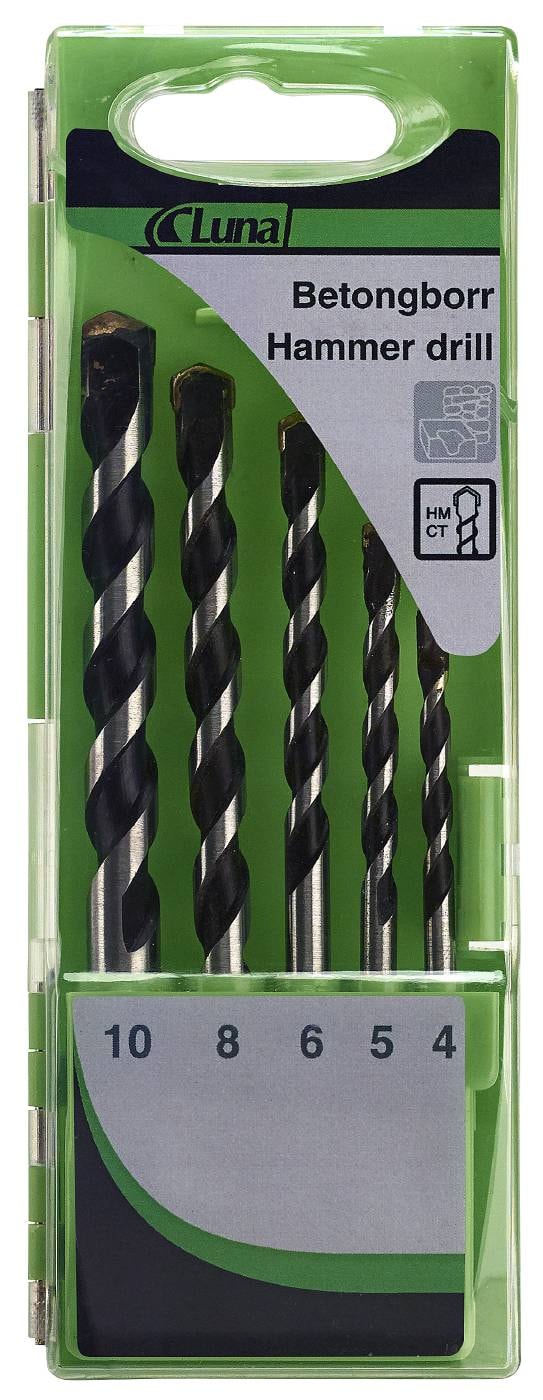Luna betonborsæt sprialbor 5 dele