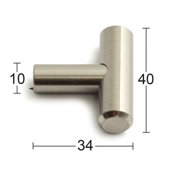 Habo Møbelknop 1Stk Nathan Børstet Krom