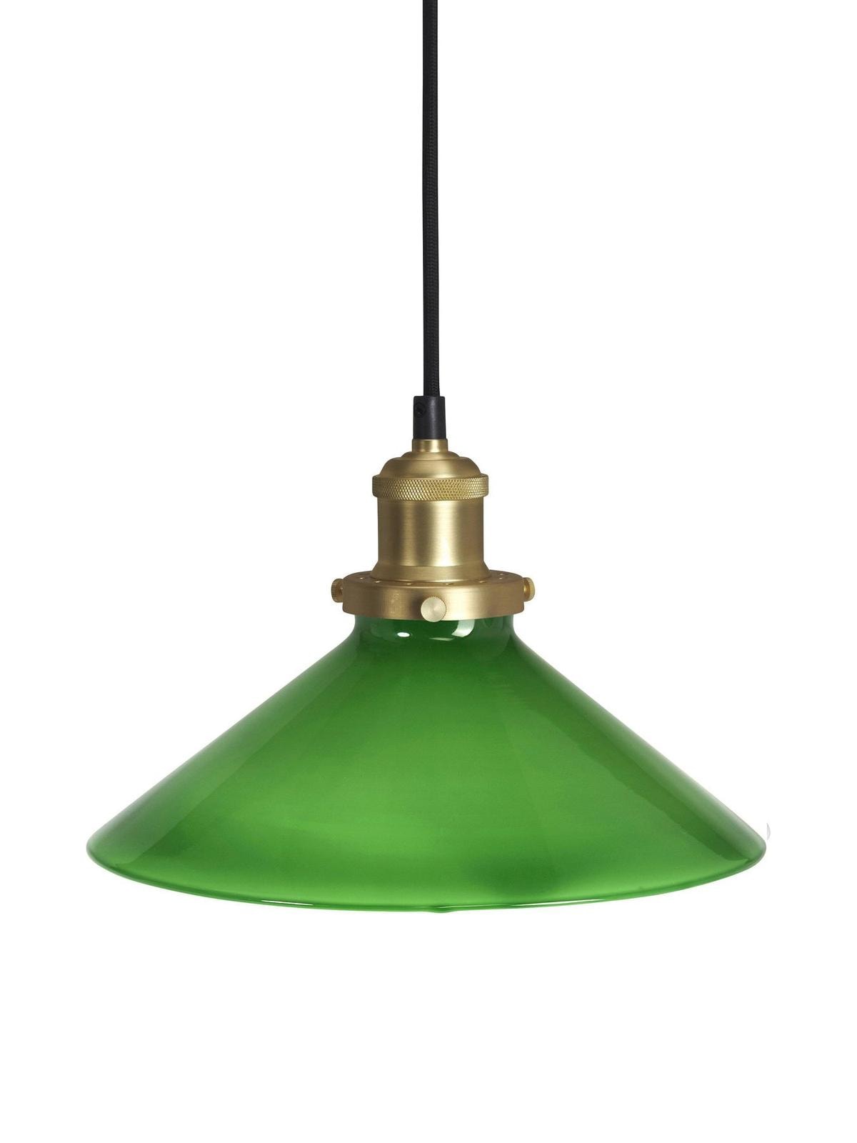 PR Home August pendel i messing/grøn Ø25 cm