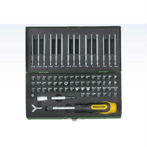 Proxxon bitssæt i metal æske med 75 dele