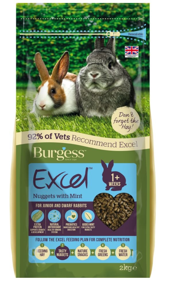 Burgess Excel Indoor Rabbit Adult fuldfoder til kaniner 10 kg