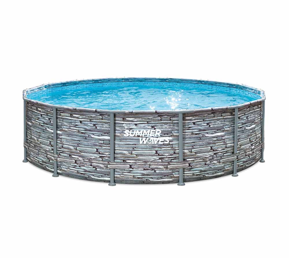 Summer Waves Elite pool sten-grå Ø549 x 132 cm