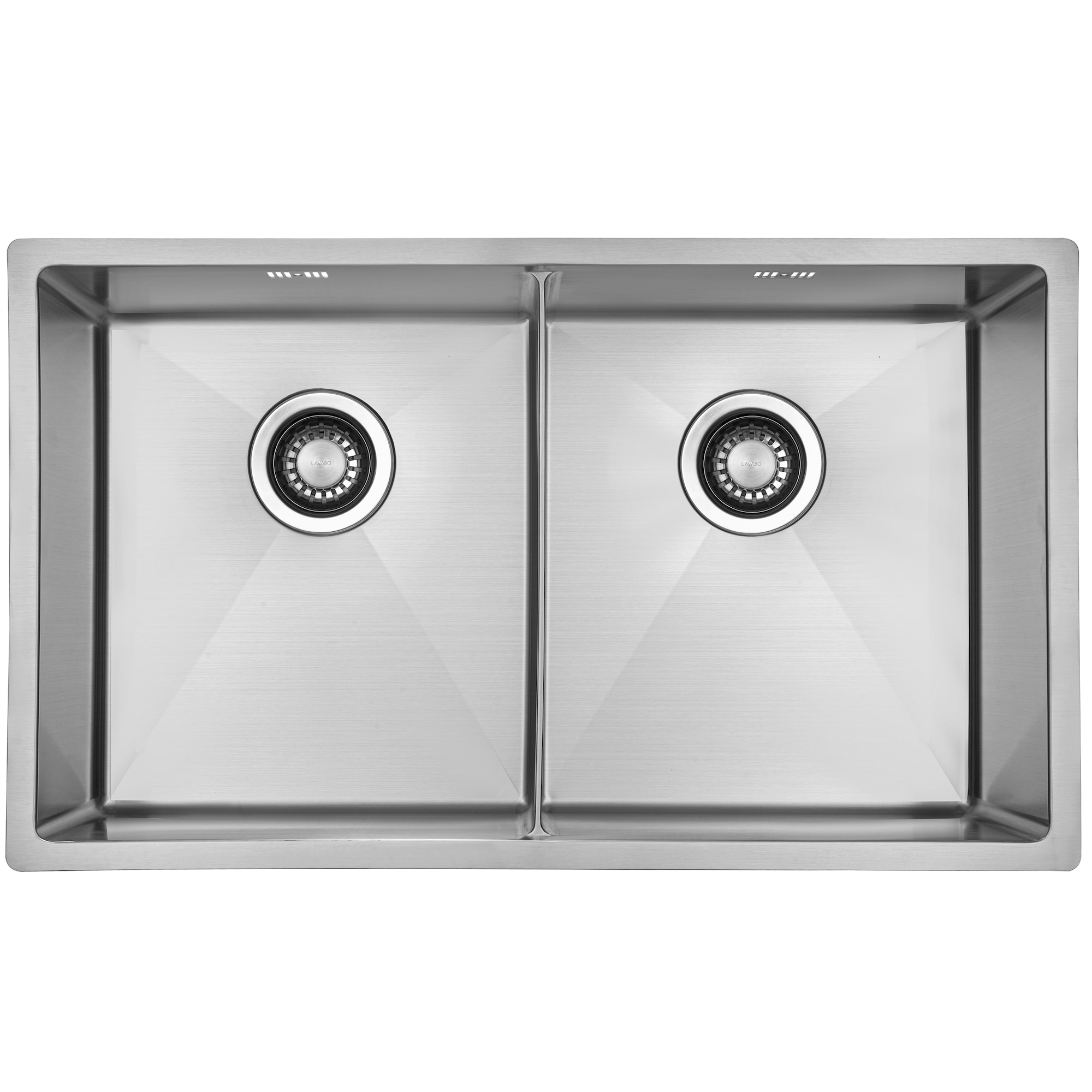 Lavabo Kubus 740 Soft Slim dobbelt køkkenvask i rustfri