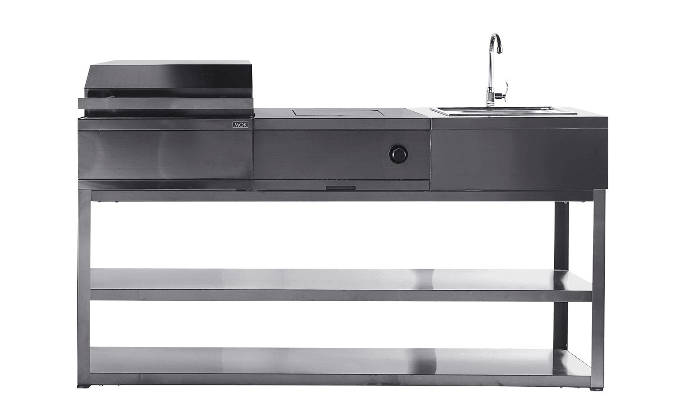 Myoutdoorkitchen Nordic Line Visby fritstående udekøkken sort