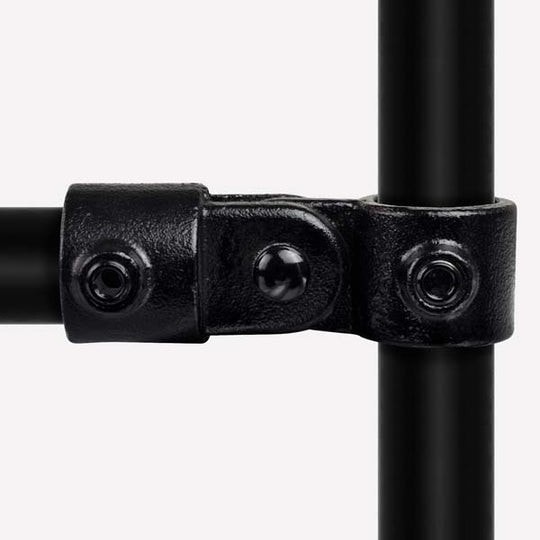 Clarrods Clamps CL173 enkelt hængsel sort Ø33,7 mm