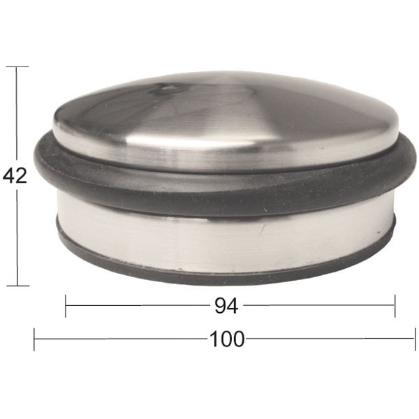 Habo dørstopper rustfri Ø 100 x 42 mm