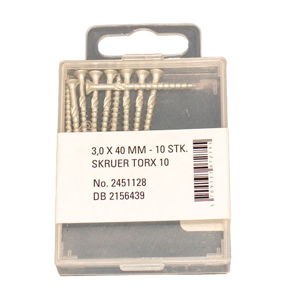 Alfer skruer TX10 galv. 3,0 x 40 mm 10 stk.