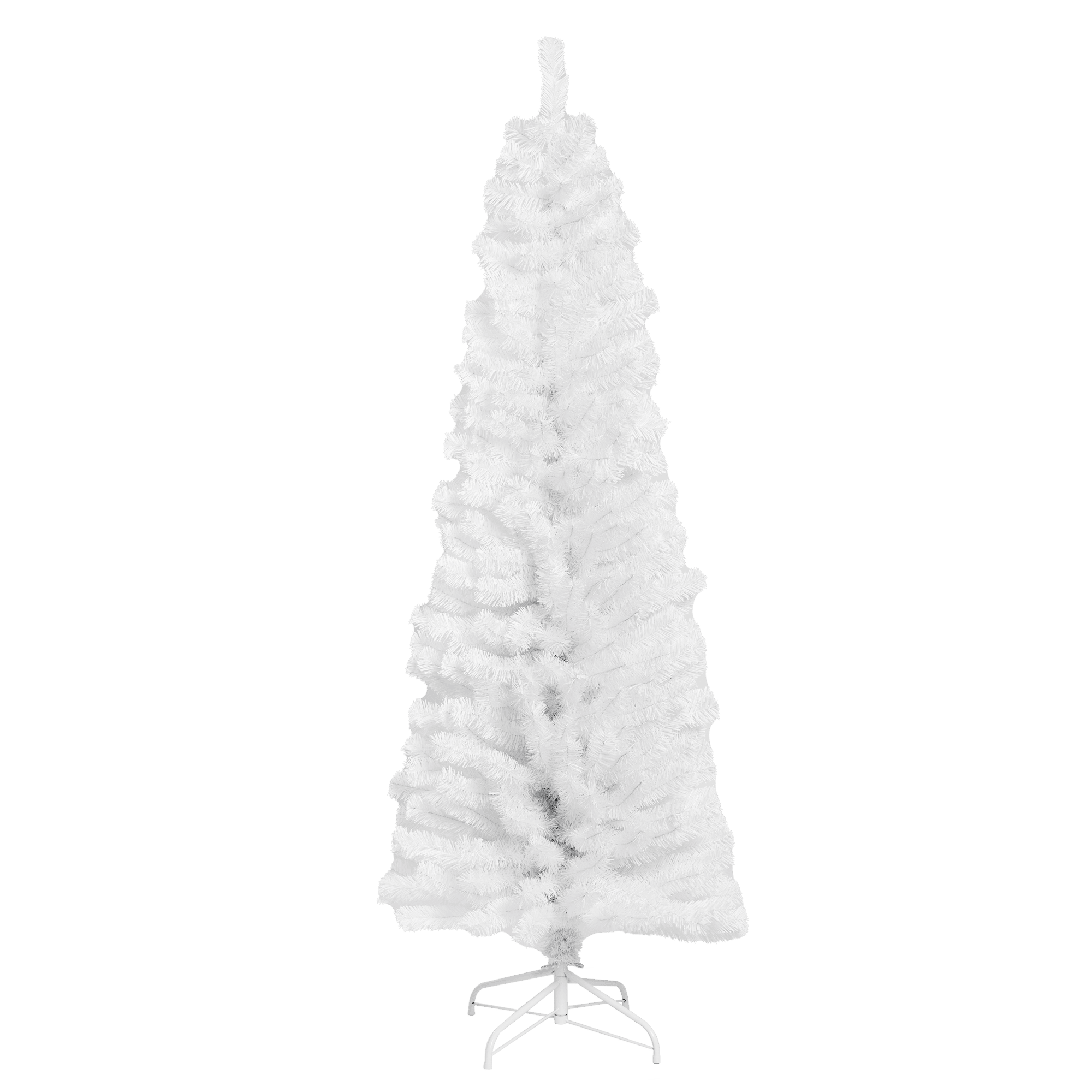 Nordic Winter Bling kunstigt juletræ smalt hvid PVC klasse C 180 x 68 cm