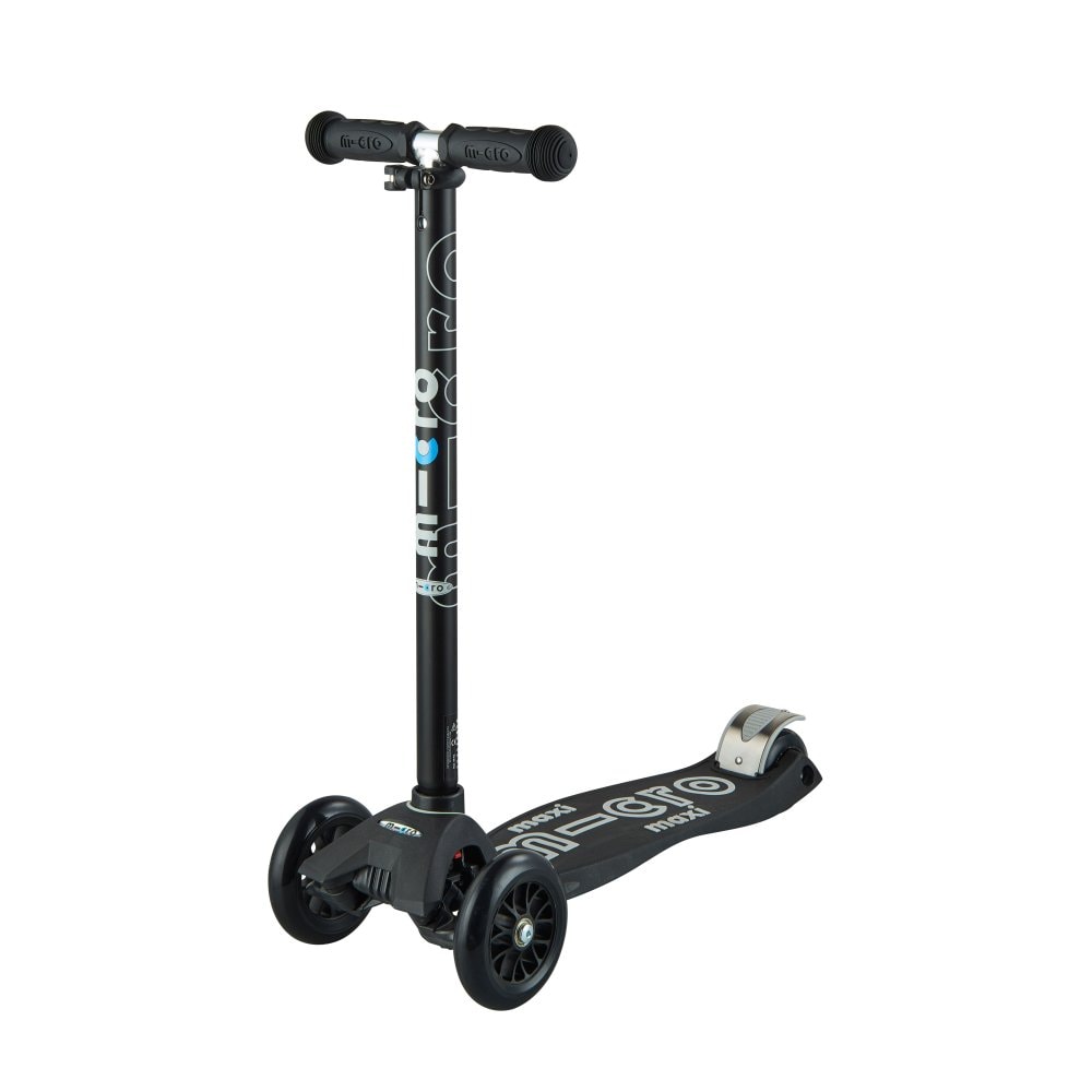Micro Maxi Deluxe løbehjul i sort/grå