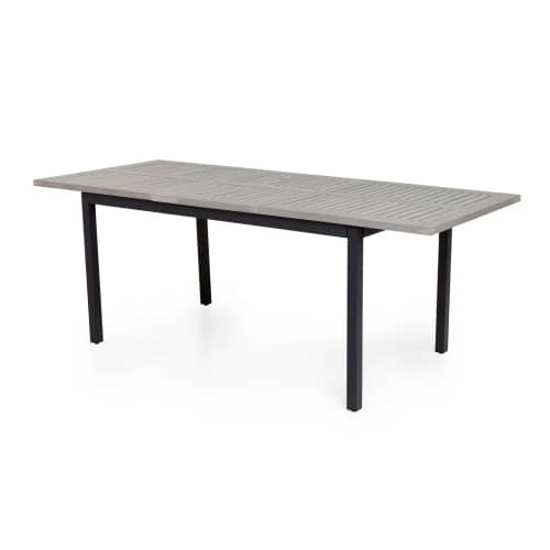 Venture Design Albany spisebord i sort alu og grå aintwood 224/324 x 100 cm