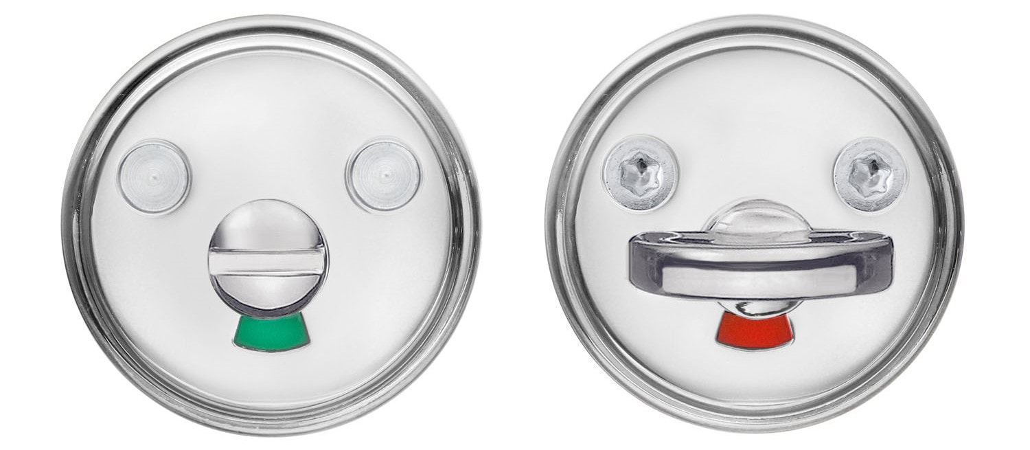 Beslagsboden B210 Spar toiletbeslag i poleret krom Ø50 mm