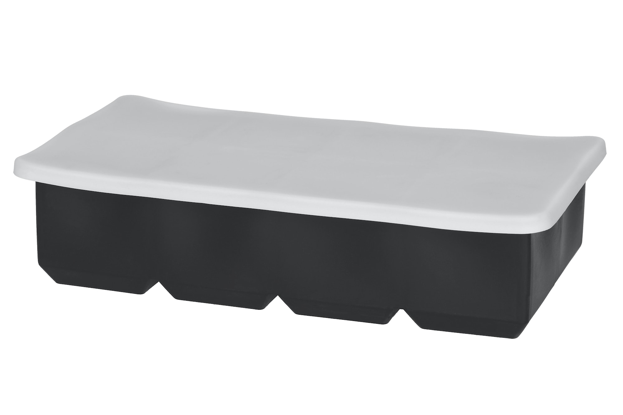 Maku isterningbakke sort/silikone med låg