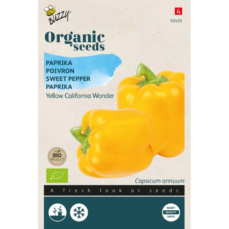 Buzzy Organic peberfrugt gul Yellow California Wonder økologiske frø