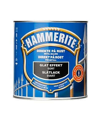 Hammerite glat effekt metalmaling i sort.Dåse med 750 ml.