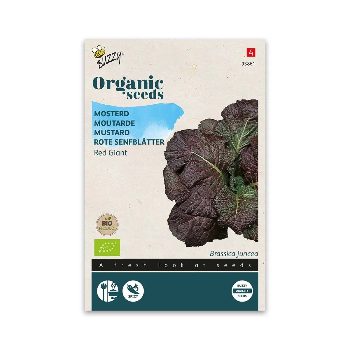Buzzy Organic bladsennep Red Giant økologiske frø