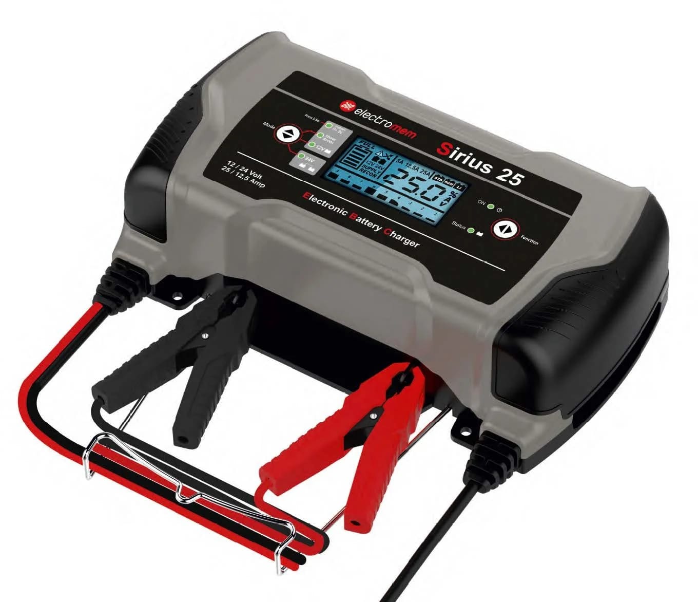 Electromem Sirius 25 batterilader 12/24V 25A