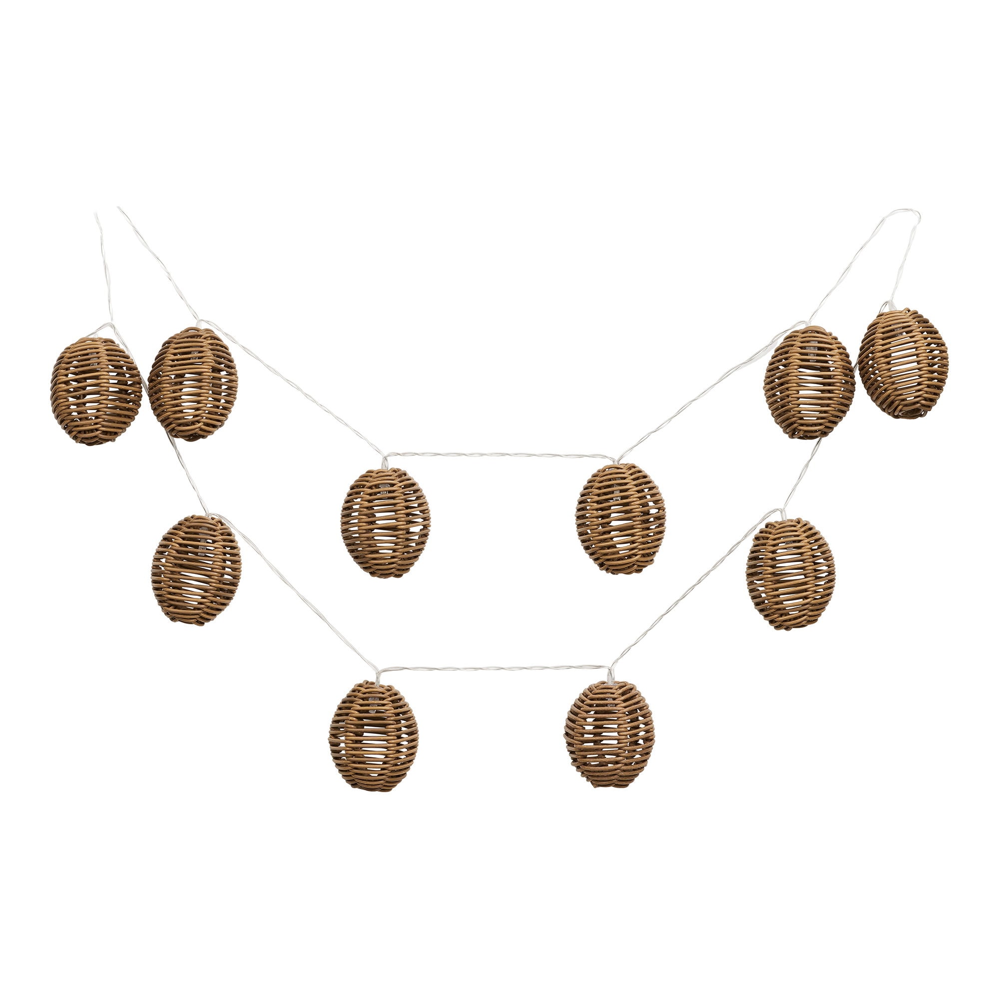 House Nordic Carlisle lyskæde polyrattan/metal natur/sort